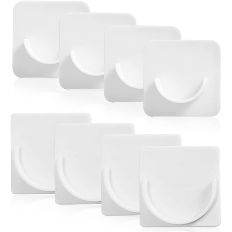 Yunni 8 Pieces Adhesive Shower Curtain Rod Holder, Adhesive Shower